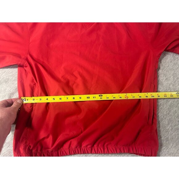 FootJoy Jacket Men's Size Large V-Neck Windbreaker Short Sleeve Pullover Red - Picture 7 of 8
